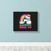 Geweldige Sinds 2000 Eenhoorn Canvas Afdruk (Insitu (Houten vloer))