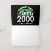 Geweldige sinds 2000 schrikkeljaar dag feb 29 Verj Folie Wenskaart (Binnenlaag)