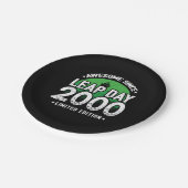 Geweldige sinds 2000 schrikkeljaar dag feb 29 Verj Papieren Bordje (Gekanteld)