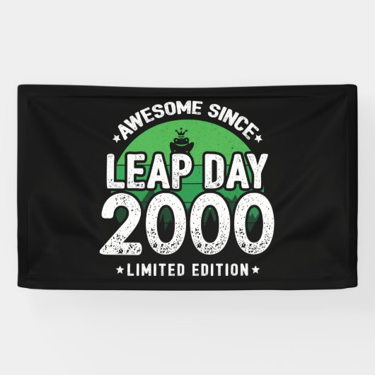 Geweldige sinds 2000 schrikkeljaar dag feb 29 Verj Spandoek (Horizontaal)