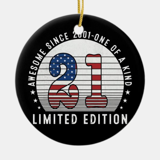 Geweldige sinds 2001 21 jaar oud 21 jaar oud keramisch ornament (Voorkant)