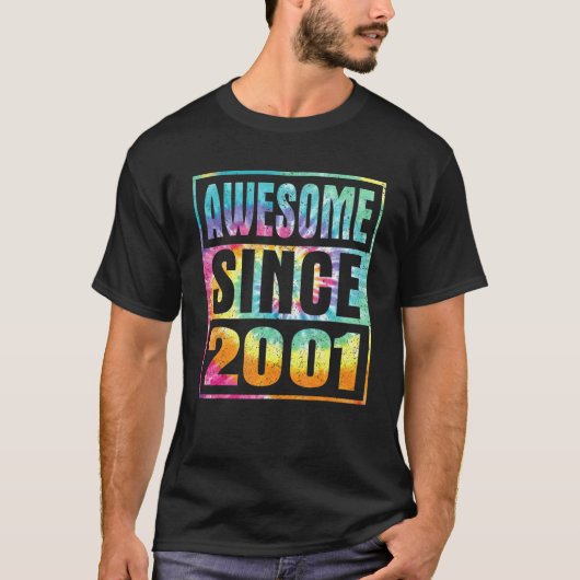 Geweldige sinds 2001 21 jaar oud Stropdas van de 2 T-shirt (Voorkant)