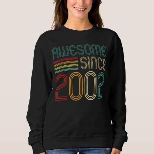 Geweldige sinds 2002 20e verjaardag Retro Trui (Voorkant)