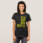 Geweldige sinds 2002 20e verjaardag t-shirt (Voorkant volledig)