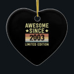 Geweldige sinds 2003 keramisch ornament<br><div class="desc">1</div>