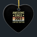 Geweldige sinds 2003 keramisch ornament<br><div class="desc">1</div>