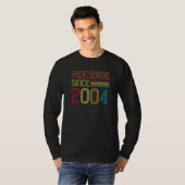 Geweldige sinds 2004 18 jaar oud Retro 18e T-shirt (Voorkant volledig)