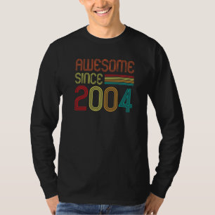 Geweldige sinds 2004 18 jaar oud Retro 18e T-shirt