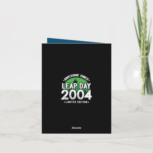 Geweldige sinds 2004 schrikkeljaar dag feb 29 Verj Kaart (Achterkant)