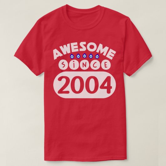 Geweldige sinds 2004 t-shirt (Design voorkant)