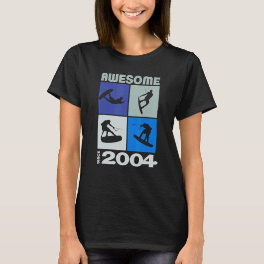 Geweldige sinds 2004 Wakeboard lifestyle T-shirt (Voorkant)