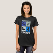 Geweldige sinds 2004 Wakeboard lifestyle T-shirt (Voorkant volledig)