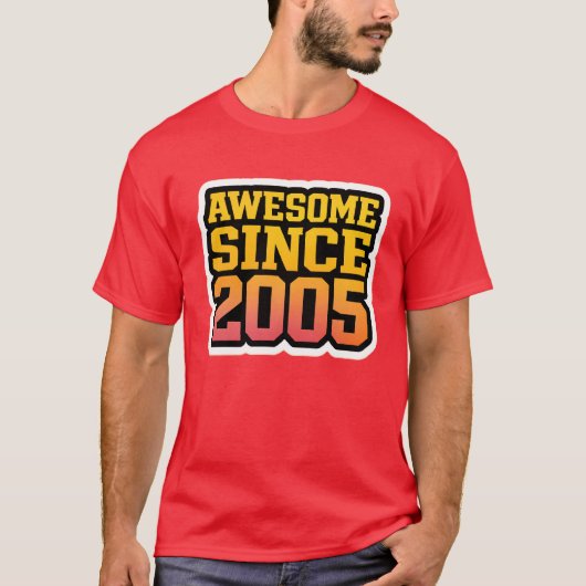 GEWELDIGE SINDS 2005 – Retro Gradient T-shirt (Voorkant)