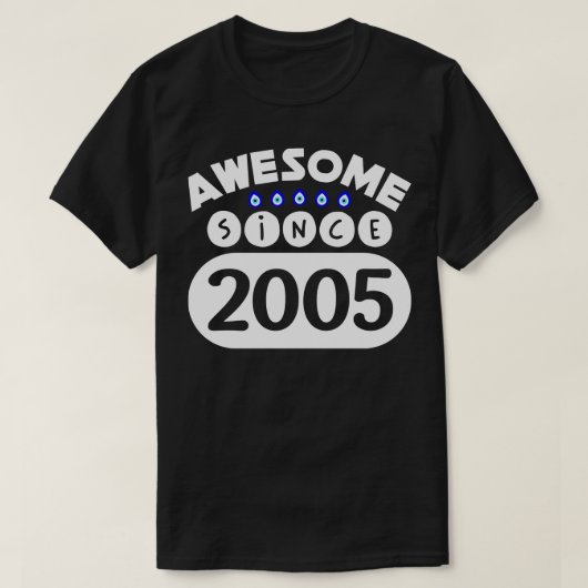 Geweldige sinds 2005 t-shirt (Design voorkant)