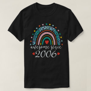 Geweldige sinds 2006 Regenboogvaars 16e verjaardag T-shirt