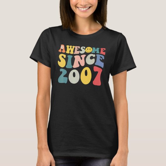 Geweldige sinds 2007 15 jaar oude 15e verjaardag G T-shirt (Voorkant)