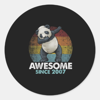 Geweldige sinds 2007 Dabbing Panda 13th Birthday Ronde Sticker