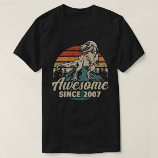 Geweldige sinds 2007 Dinosaur 16 jaar zestiende ve T-shirt