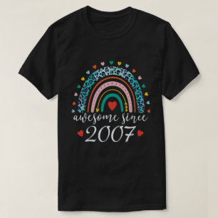 Geweldige sinds 2007 Regenboogvaarding 15e verjaar T-shirt