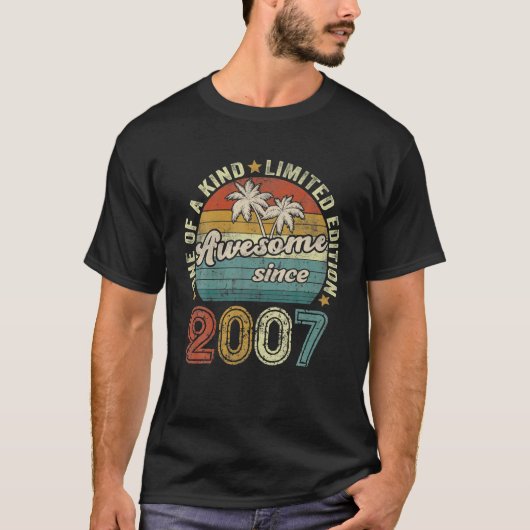 Geweldige sinds 2007  Retro Classic 14e T-shirt (Voorkant)