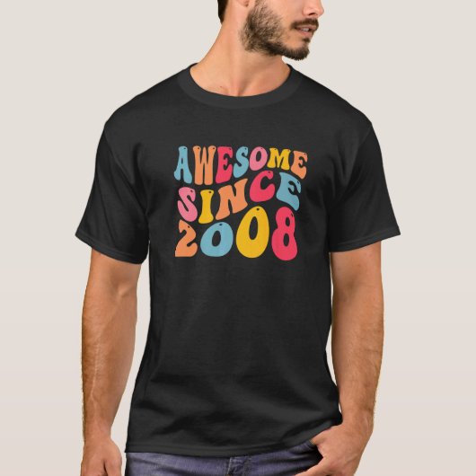 Geweldige sinds 2008 14 jaar oud Retro 14e T-shirt (Voorkant)