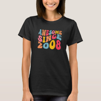 Geweldige sinds 2008 14 jaar oud Retro  14e T-shirt