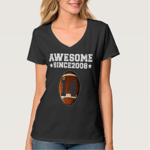 Geweldige sinds 2008 Football 14e verjaardag 14 ja T-shirt