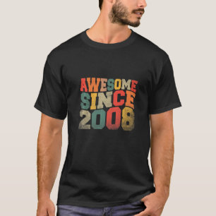 Geweldige sinds 2008 Retro 14e Verjaardag 14 T-shirt