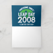 Geweldige sinds 2008 schrikkeljaar dag feb 29 Verj Folie Wenskaart (Binnenlaag)