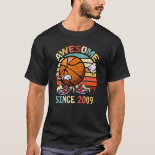 Geweldige sinds 2009 11e Dabbing Basketball Birthd T-shirt