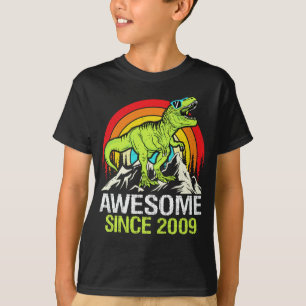 Geweldige sinds 2009 Dinosaur 14 jaar 14e verjaard T-shirt