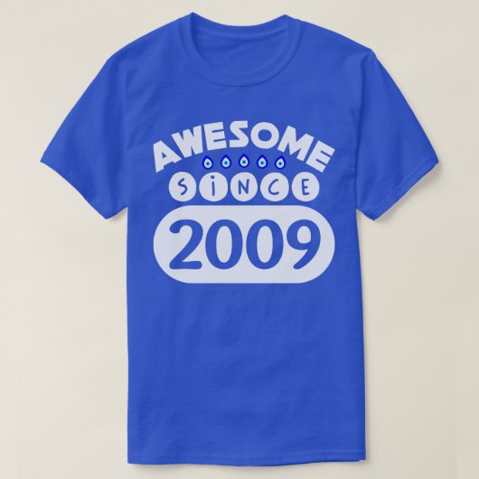 Geweldige sinds 2009 t-shirt (Design voorkant)