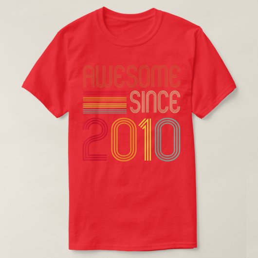 Geweldige sinds 2010 12e verjaardag van de opstand t-shirt (Design voorkant)
