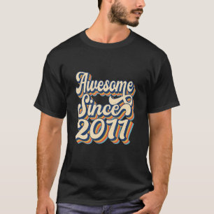 Geweldige sinds 2011 11e verjaardag Retro Vinta T-shirt