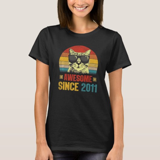 Geweldige sinds 2011 12e geboortedag t-shirt (Voorkant)