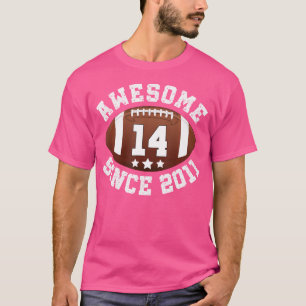 Geweldige sinds 2011 14 jaar oude Football speler T-shirt