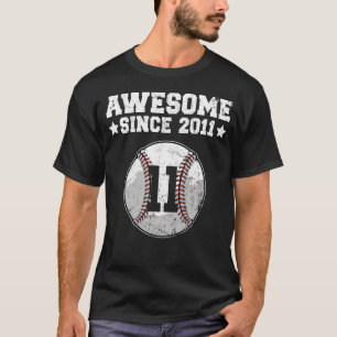 Geweldige sinds 2011 Baseball 11 jaar T-shirt