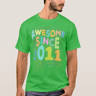Geweldige sinds 2011 Funny Retro 11 jaar oud 11th T-shirt