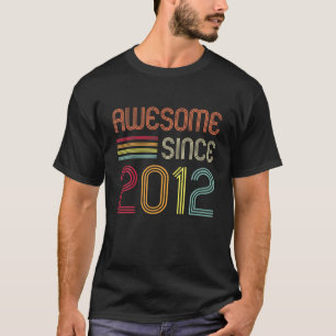 Geweldige sinds 2012 10e verjaardag Retro T-shirt