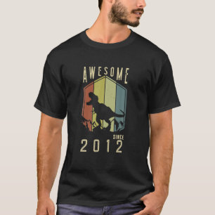 Geweldige sinds 2012 Dinosaur Boy 10 jaar oud 10th T-shirt