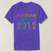 Geweldige sinds 2012 Grappig kleurrijk 2012 Verjaa T-shirt (Design voorkant)