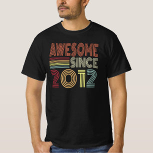 Geweldige sinds 2012 Retro geboren in 2012 Verjaar T-shirt