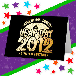 Geweldige sinds 2012 schrikkeljaar dag feb 29 Verj Folie Wenskaart