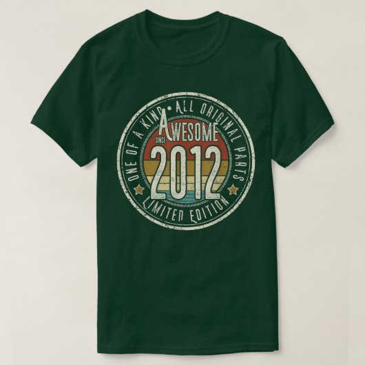 Geweldige sinds 2012  stijl geboren in 2012 t-shirt (Design voorkant)