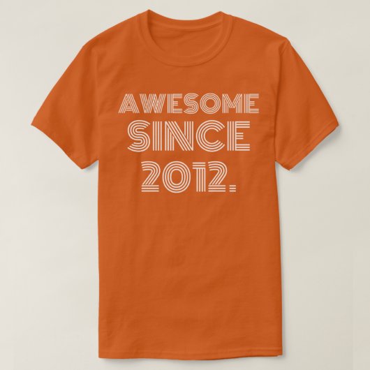 Geweldige sinds 2012 t-shirt (Design voorkant)
