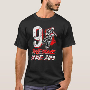 Geweldige sinds 2013 9e verjaardag BMX Bike Rider T-shirt