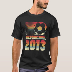 Geweldige sinds 2013 Voetbal 10e verjaardag T-shirt