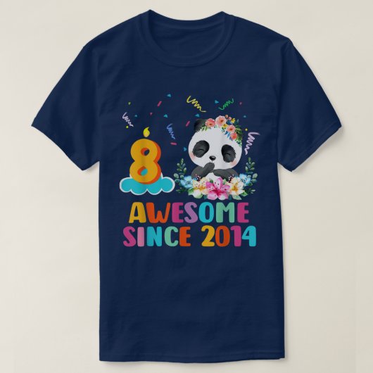 Geweldige sinds 2014 8e verjaardag 8 jaar oud Pand T-shirt (Design voorkant)