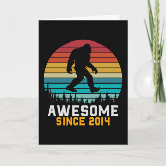 Geweldige sinds 2014 | Birthday Bigfoot Retro Kaart