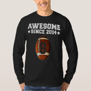 Geweldige sinds 2014 Football 8 jarig 8 jaar o T-shirt